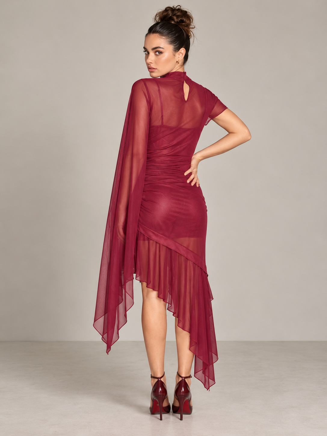 VESTIDO ASIMÉTRICO RASPBERRY