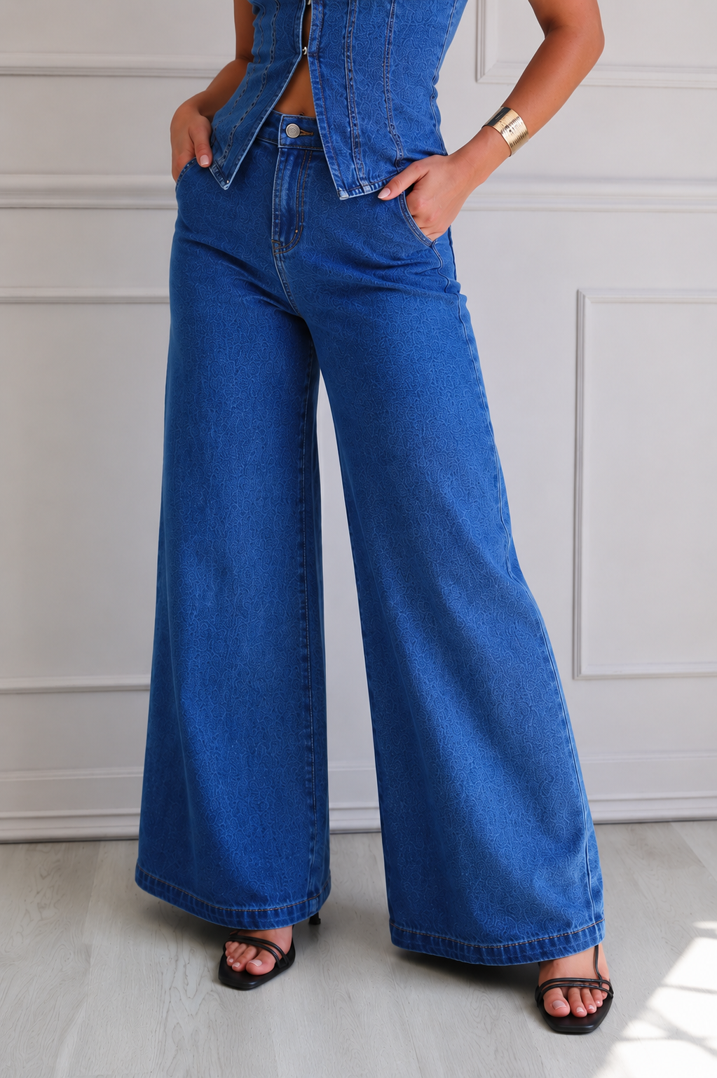 JEANS PALAZZO INDIGO