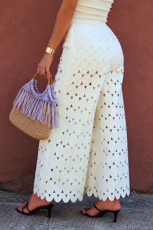 PANTALÓN PALAZZO CON PERLAS