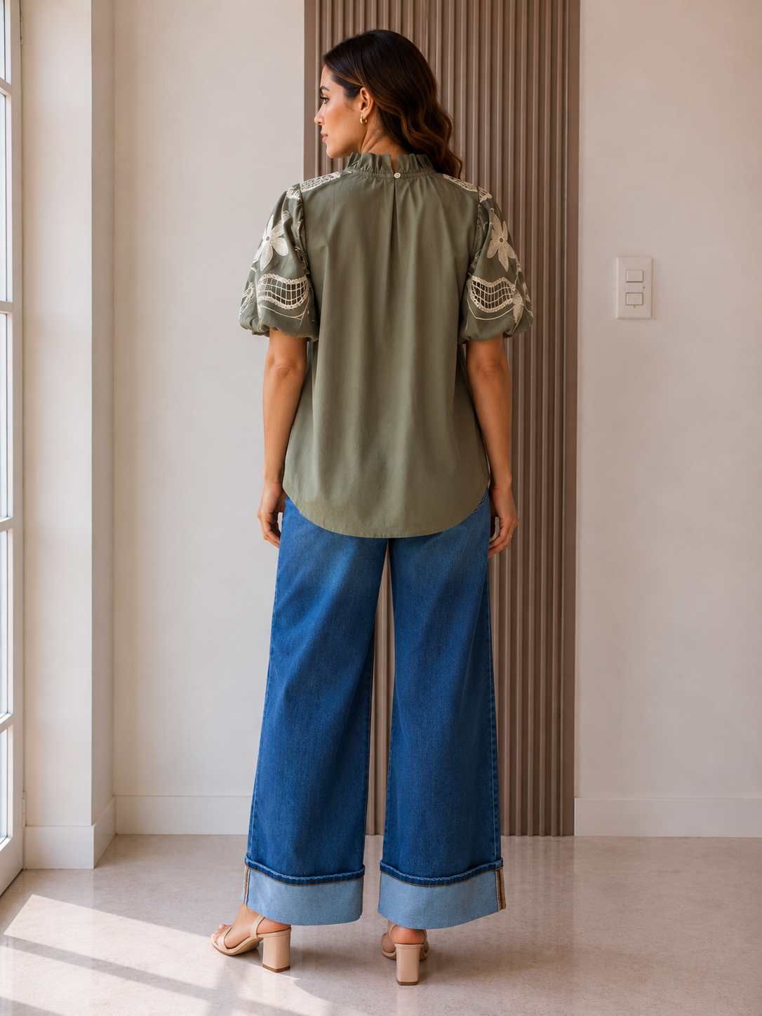 BLUSA BOHO BORDADA OLIVE