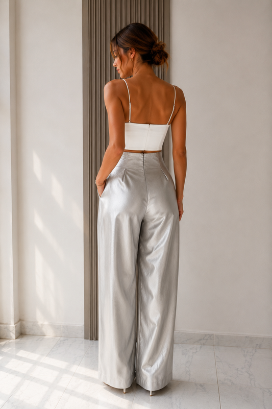 PANTALÓN PLATA WIDE LEG