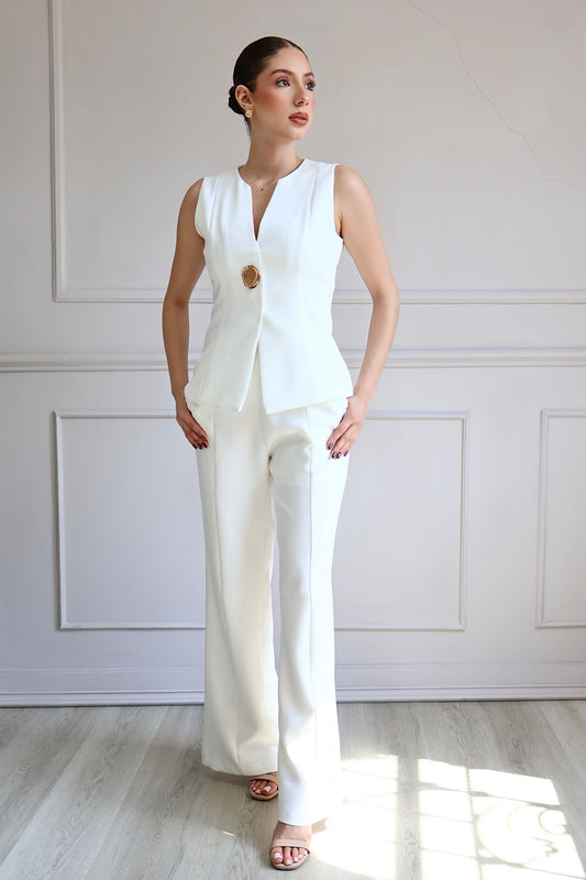 SET ELEGANTE CHALECO Y PANTALÓN