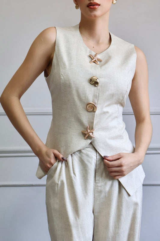 CONJUNTO LINEN COASTAL CHIC