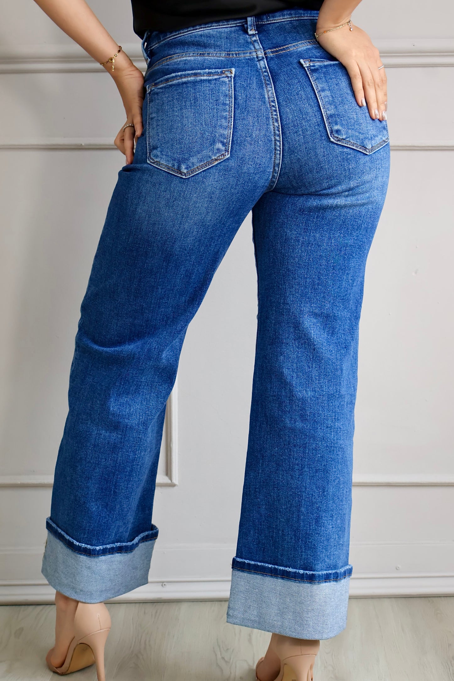 JEANS CROPPED WIDE LEG