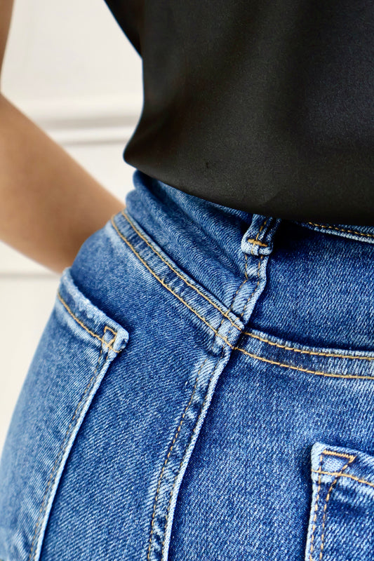 JEANS CROPPED WIDE LEG