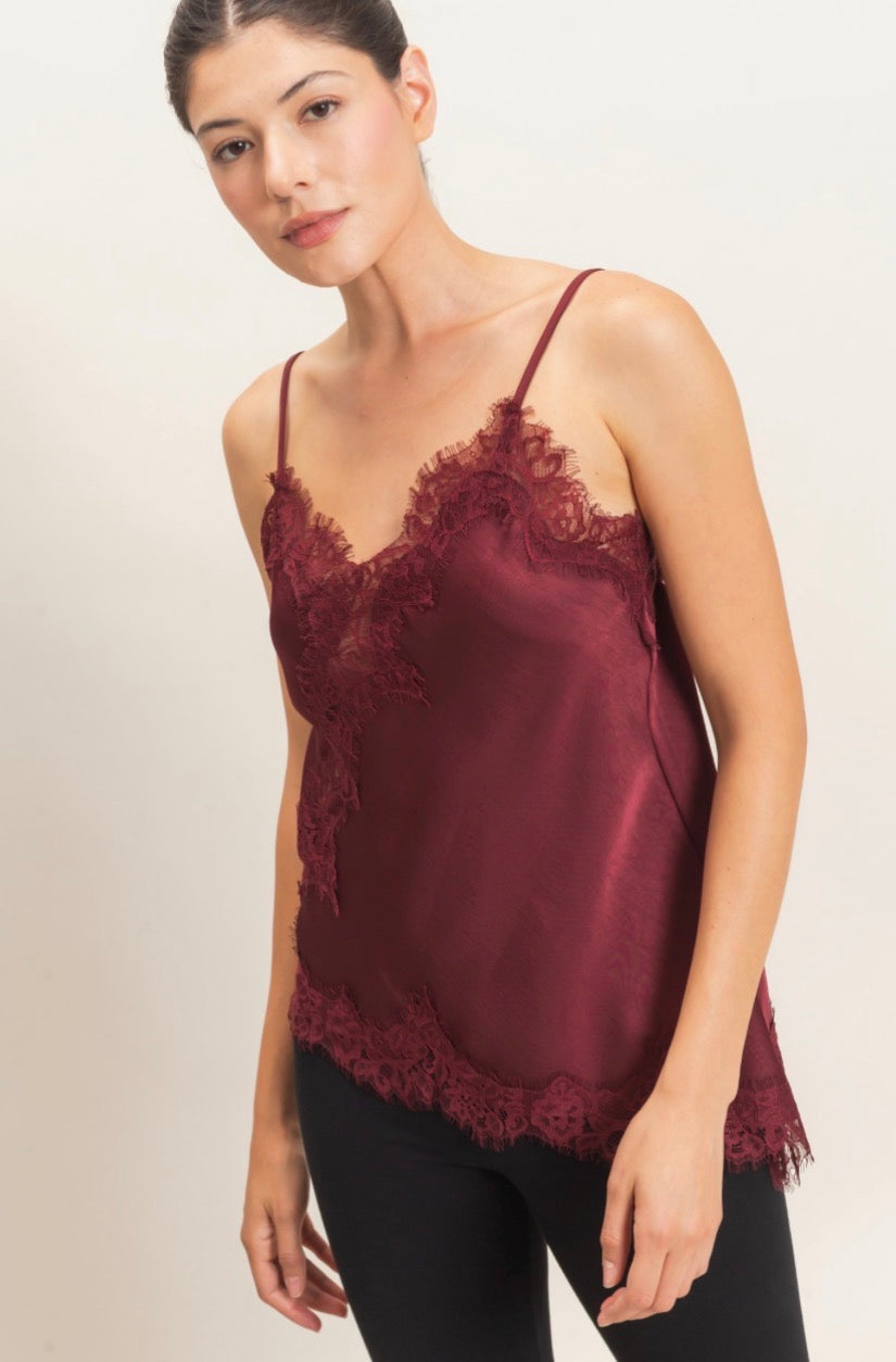 BLUSA BORDEAUX LACE