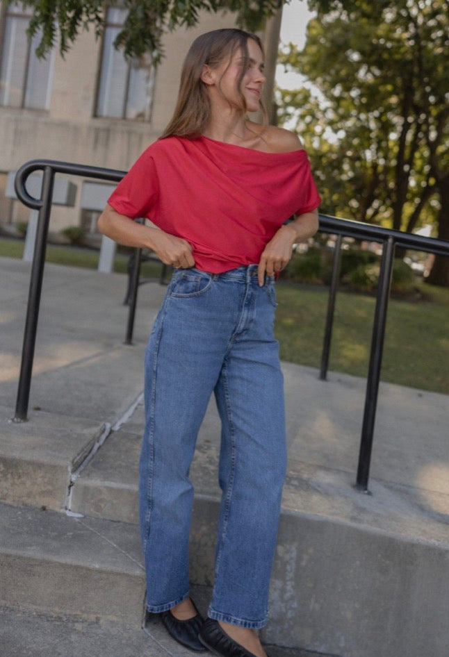 BLUSA CAMILA ROJO CEREZA
