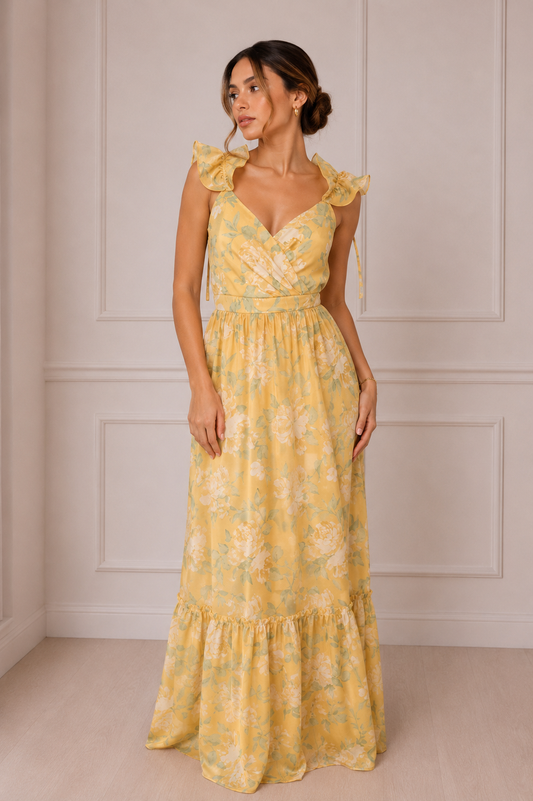 VESTIDO LEMON BLOSSOM MAXI
