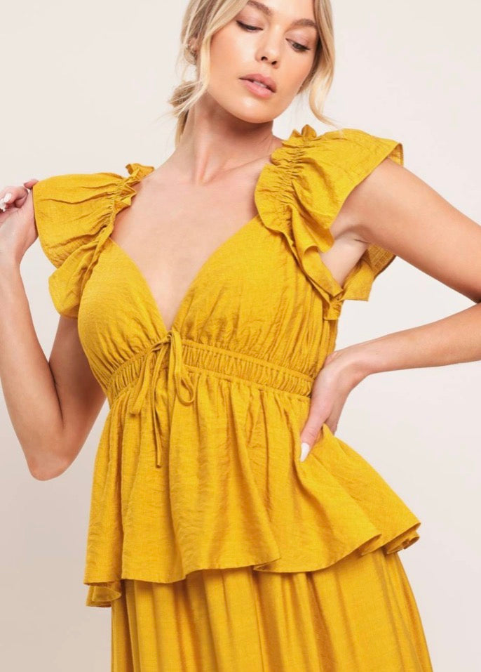 VESTIDO SIENNA MUSTARD