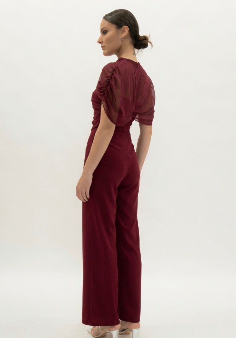 JUMPSUIT VINO DRAPEADO