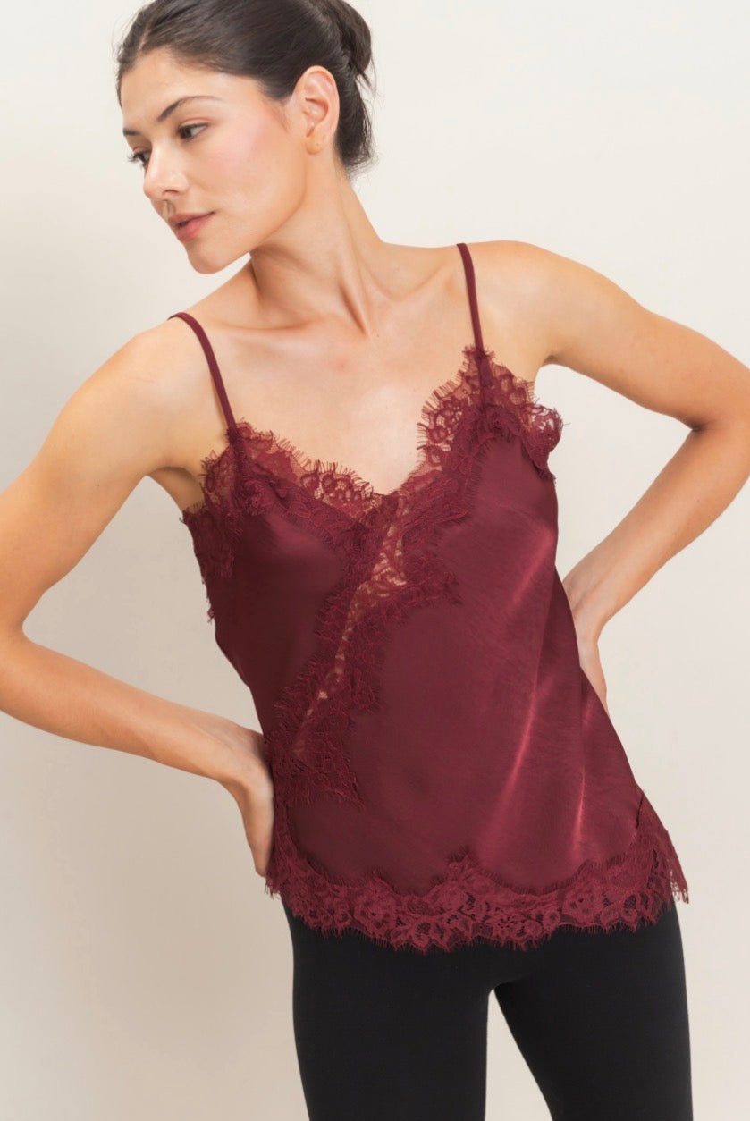 BLUSA BORDEAUX LACE