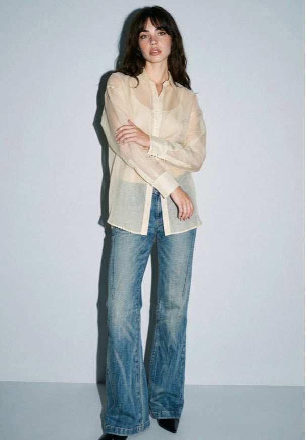 CAMISA SHEER IVORY