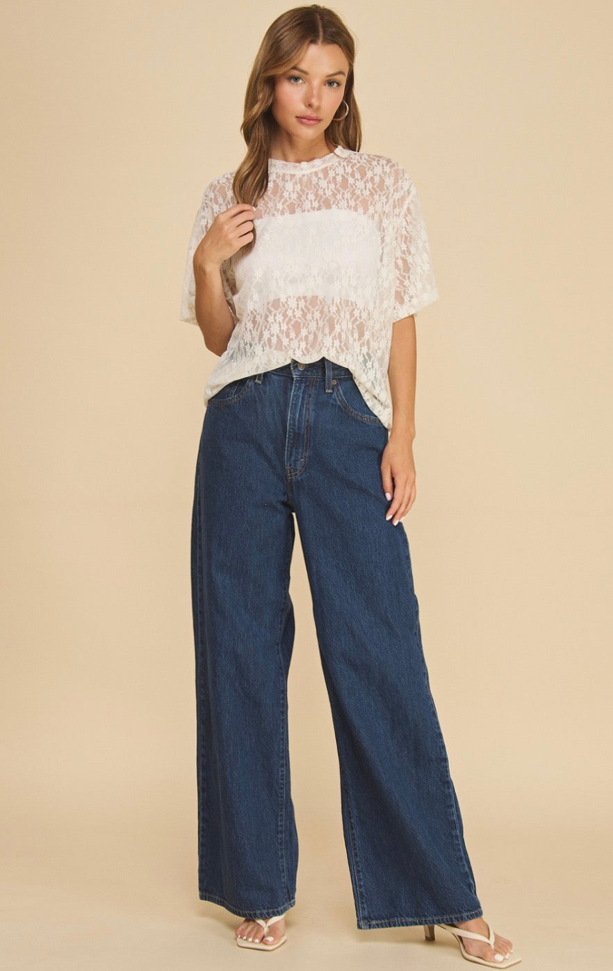 BLUSA LACE IVORY