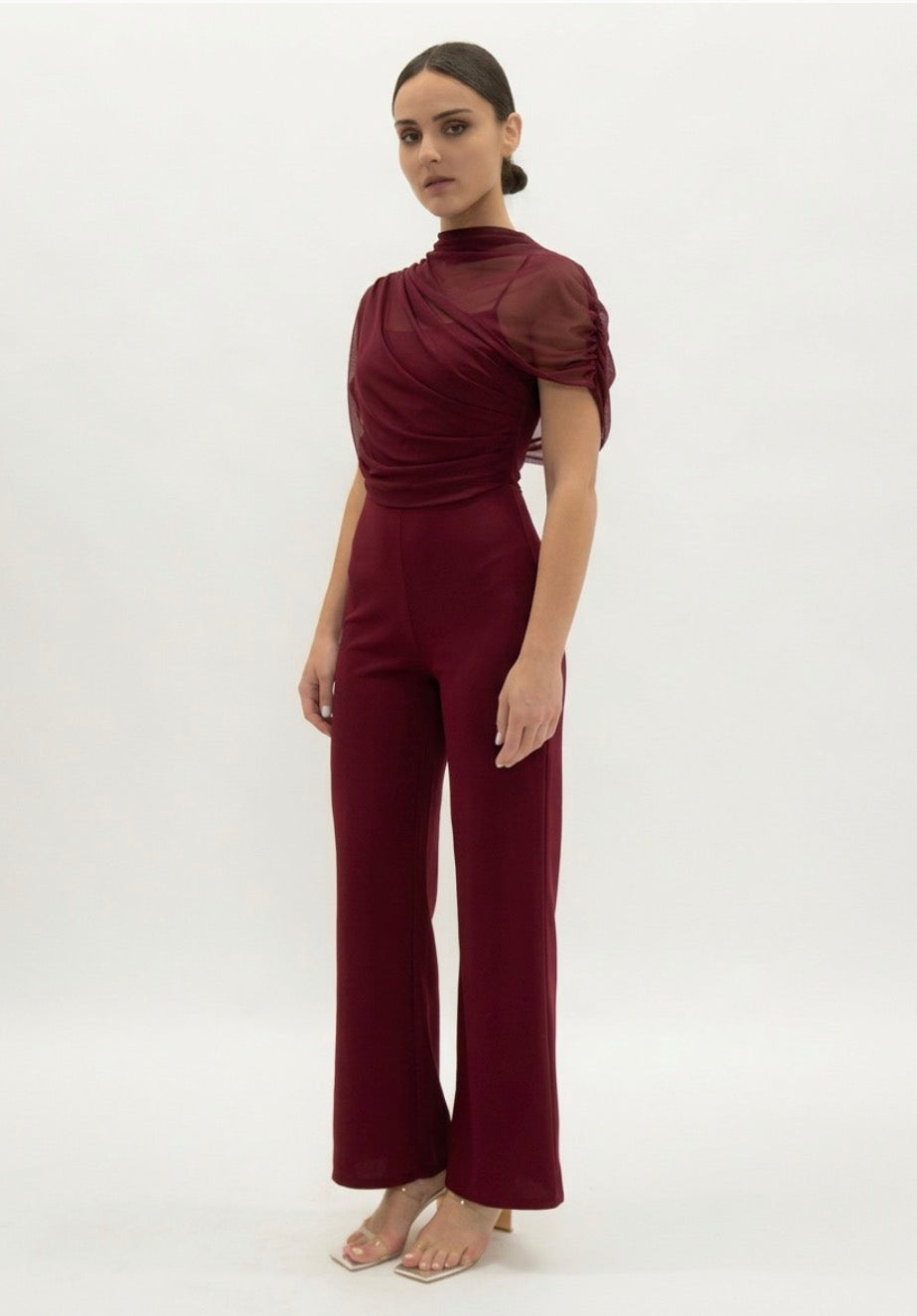 JUMPSUIT VINO DRAPEADO