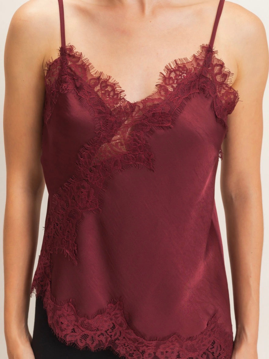 BLUSA BORDEAUX LACE