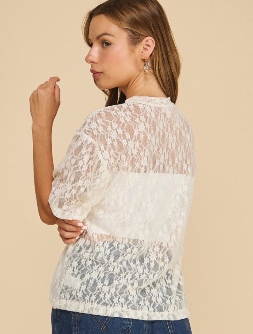 BLUSA LACE IVORY