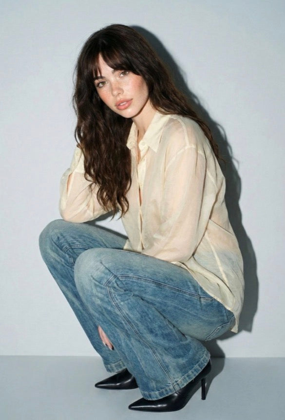 CAMISA SHEER IVORY