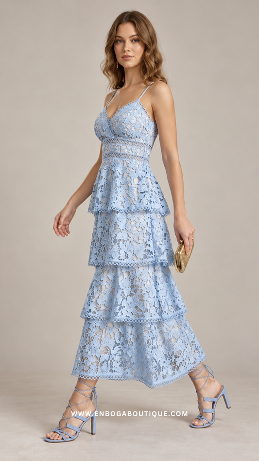 VESTIDO CELESTE LACE