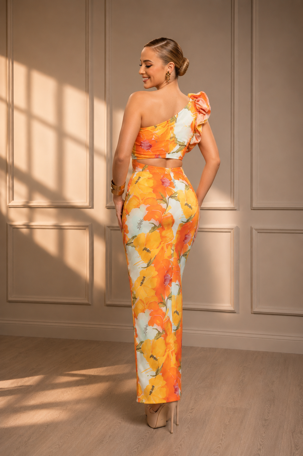 VESTIDO SUNSET BLOOM CUT OUT
