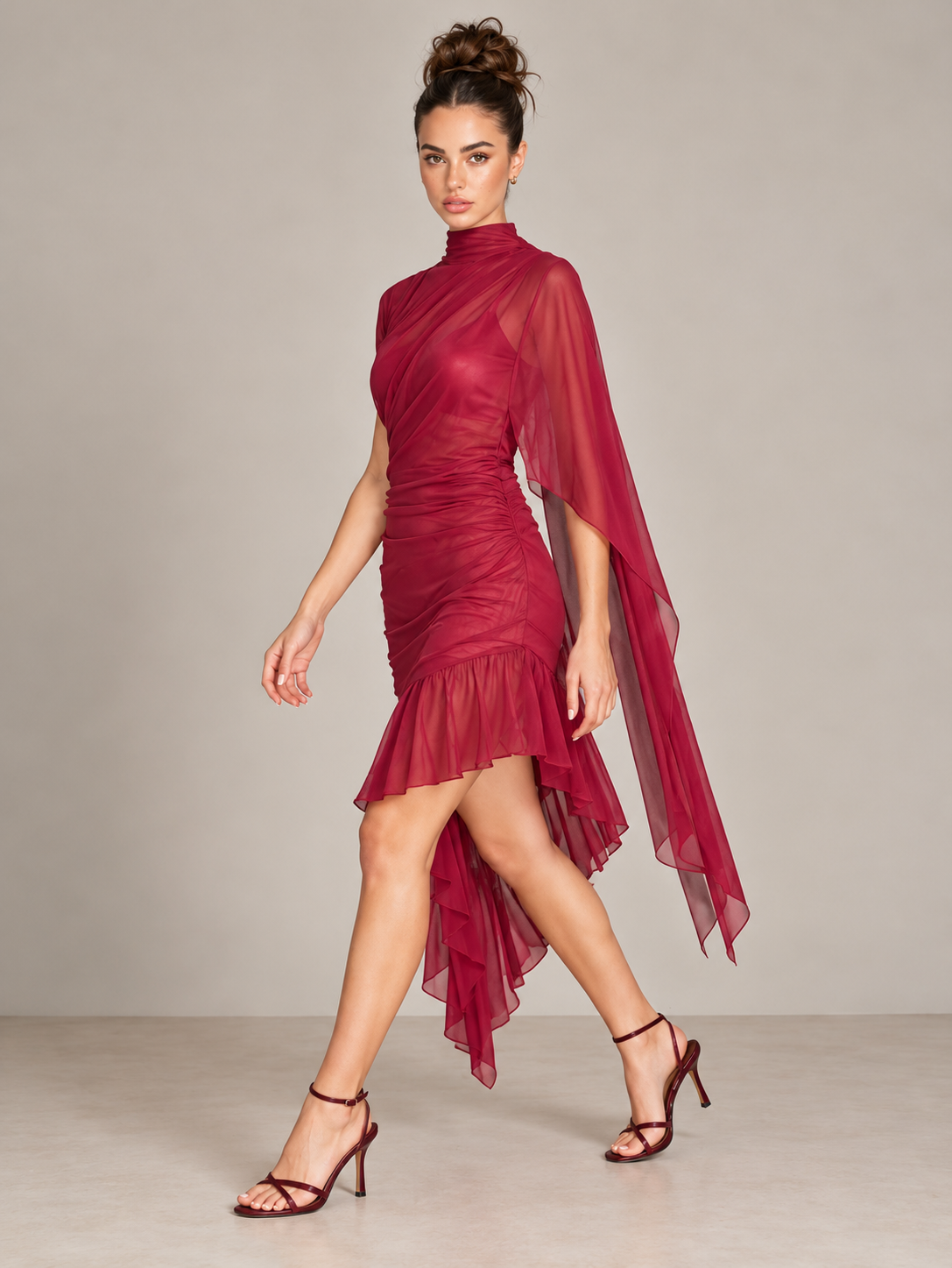 VESTIDO ASIMÉTRICO RASPBERRY