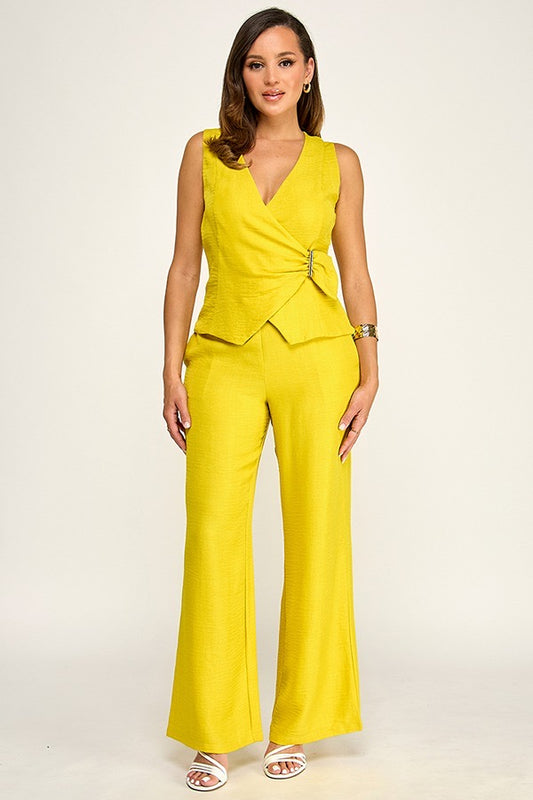 SET PANTALÓN AMARILLO MOSTAZA