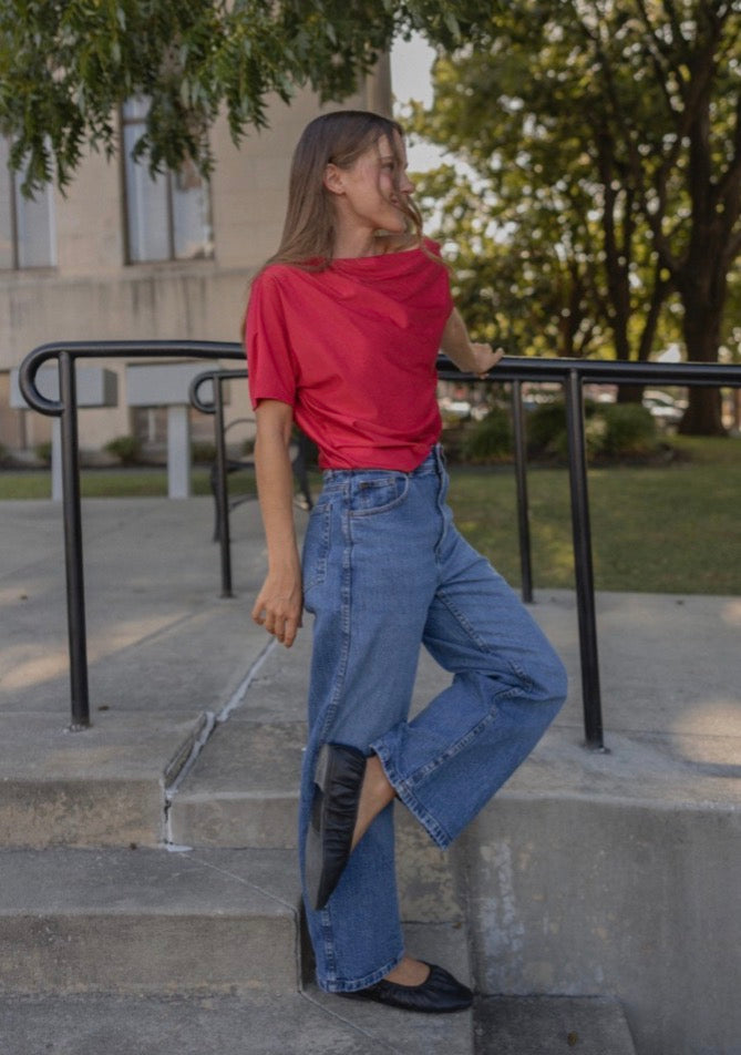 BLUSA CAMILA ROJO CEREZA
