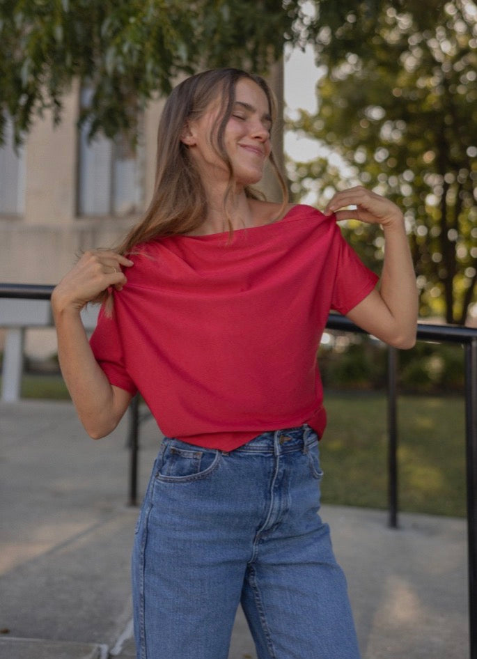 BLUSA CAMILA ROJO CEREZA