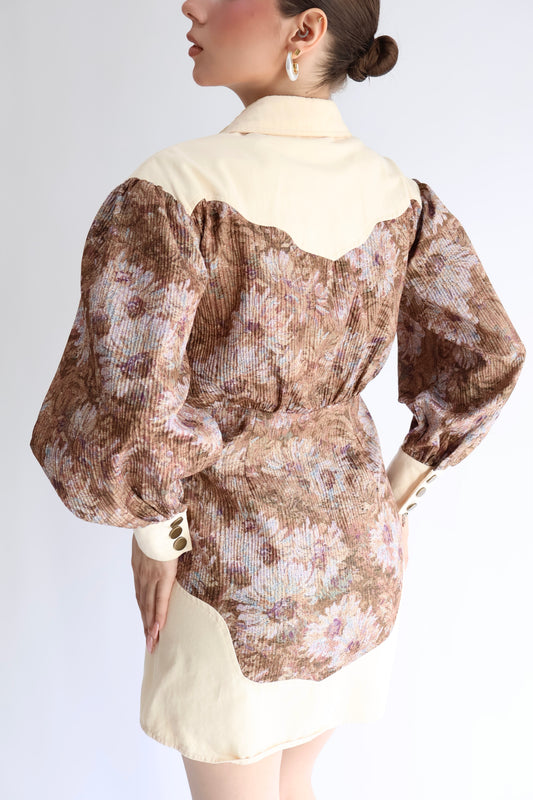 VESTIDO CAMISERO FLORAL VINTAGE