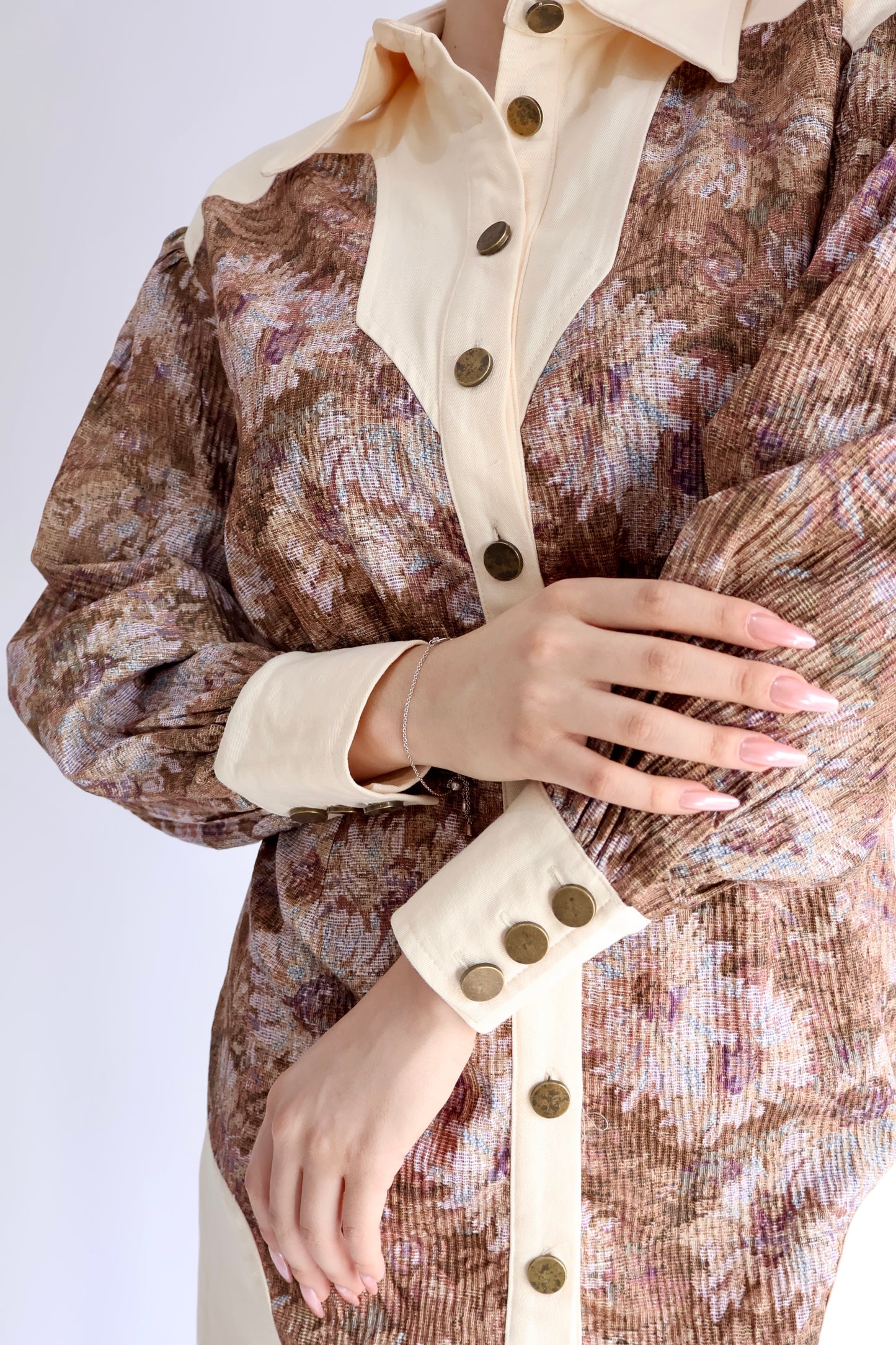 VESTIDO CAMISERO FLORAL VINTAGE