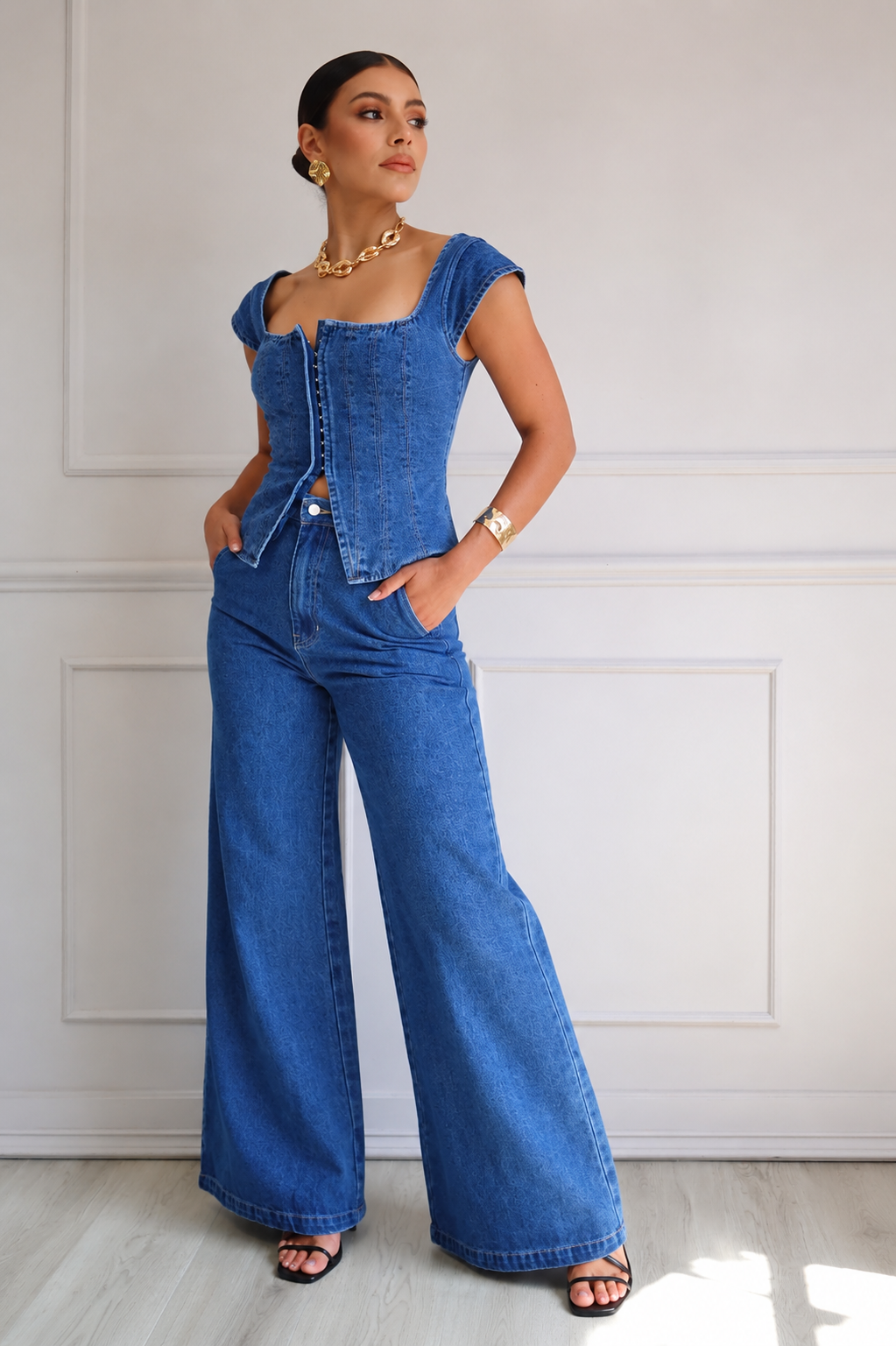 CHALECO DENIM SCULPT