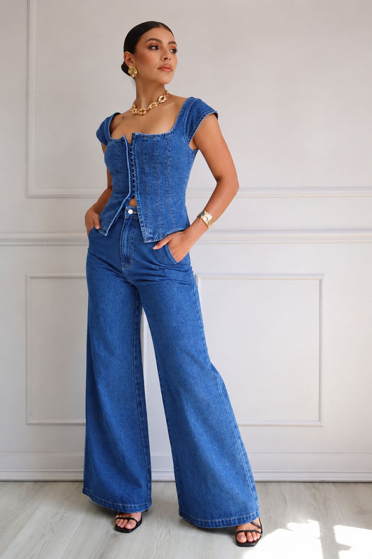 CHALECO DENIM SCULPT
