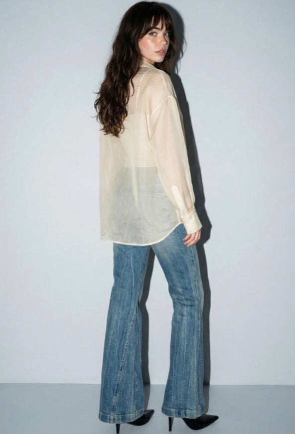 CAMISA SHEER IVORY