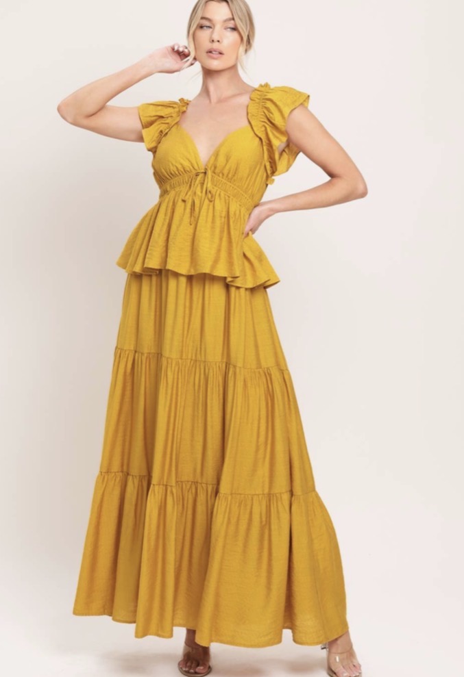 VESTIDO SIENNA MUSTARD