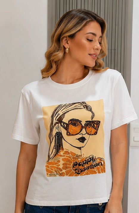 T-SHIRT ESTAMPADA FASHION ICON CHIC