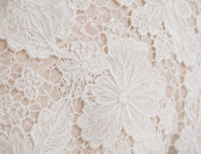 SET DE PANTALÓN EN ENCAJE FLORAL BLANCO