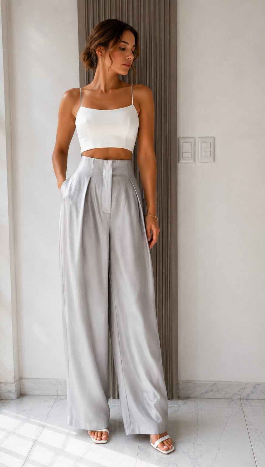 PANTALÓN PLATA WIDE LEG