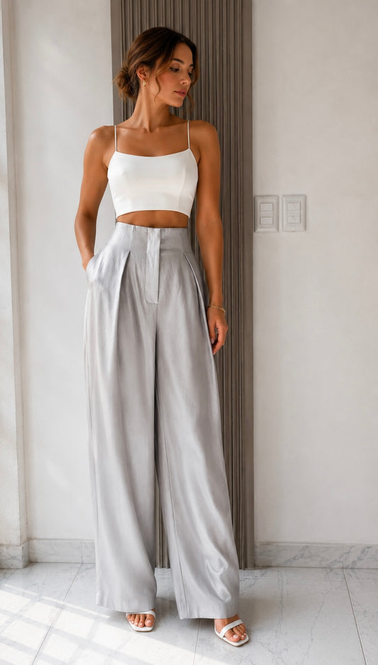 PANTALÓN PLATA WIDE LEG