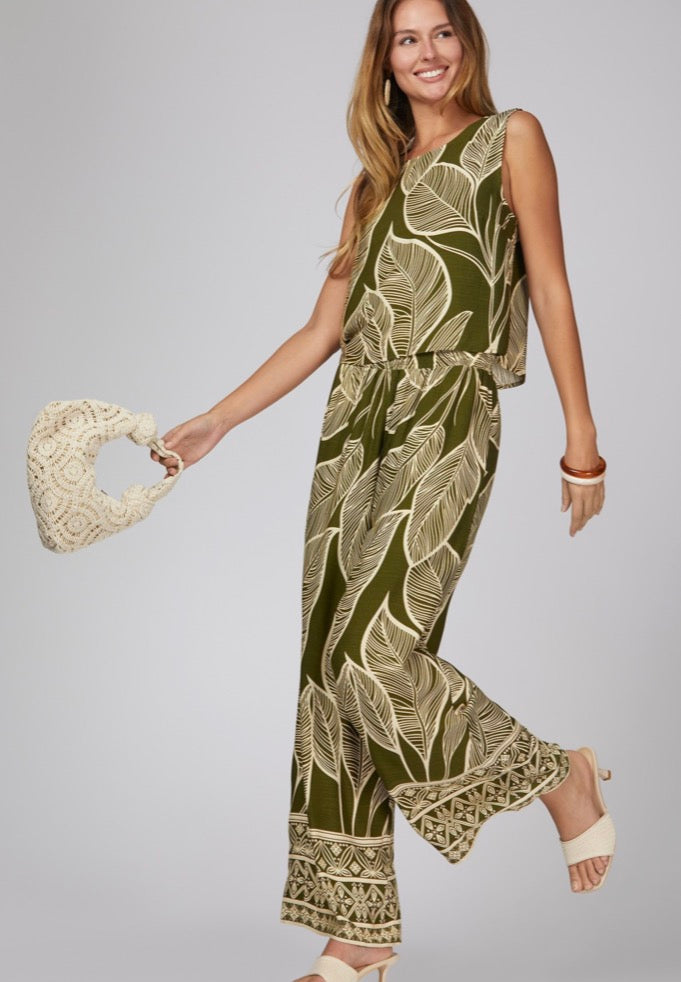 SET DE PANTALÓN TROPICAL OLIVO