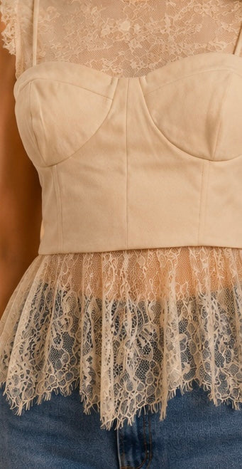 BLUSA CORSET LACE IVORY