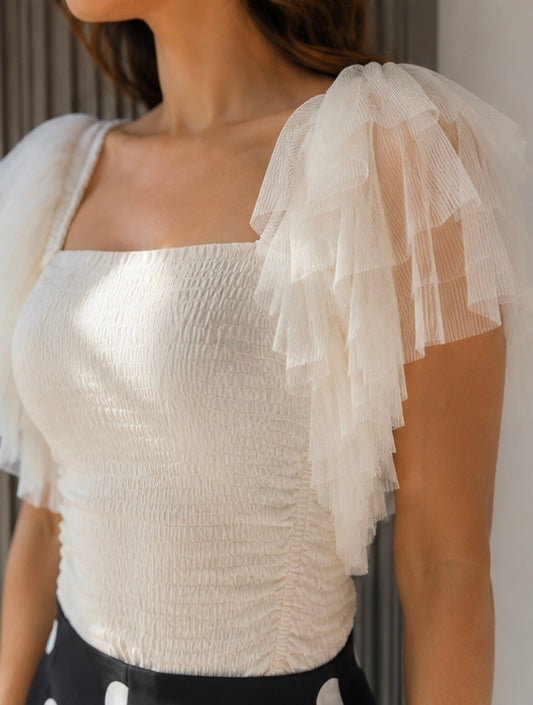 BLUSA BODY OLANES TUL ROMANTIC CHIC