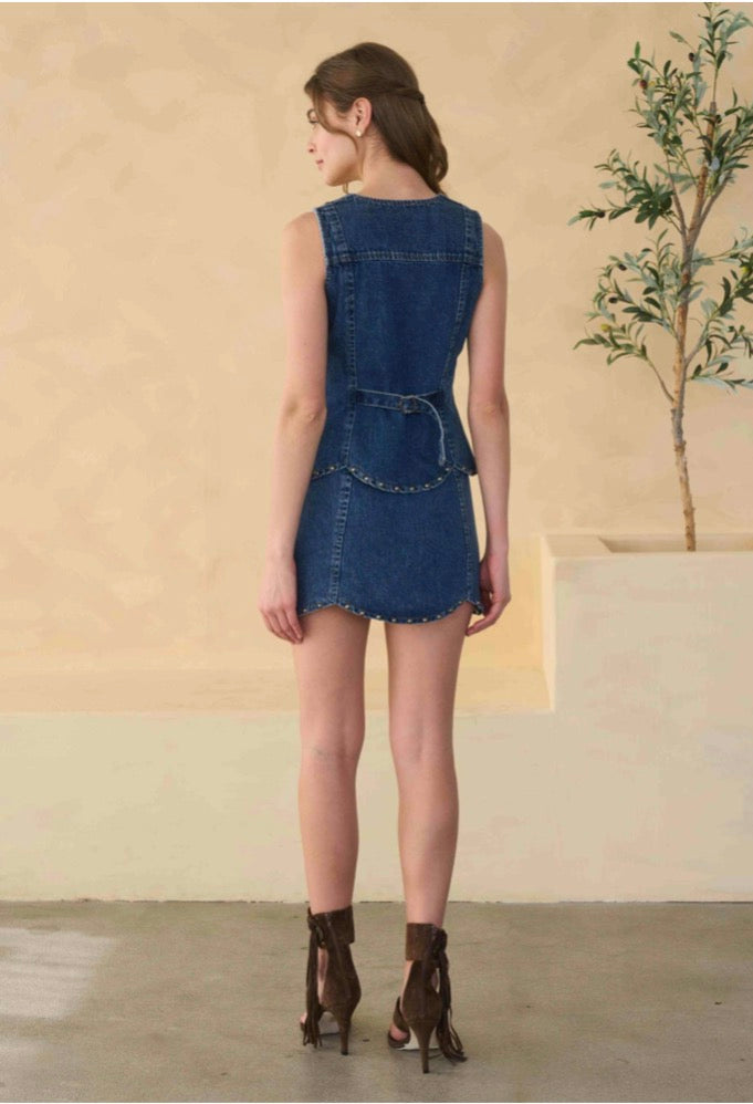 CHALECO DENIM CON ESTOPEROS