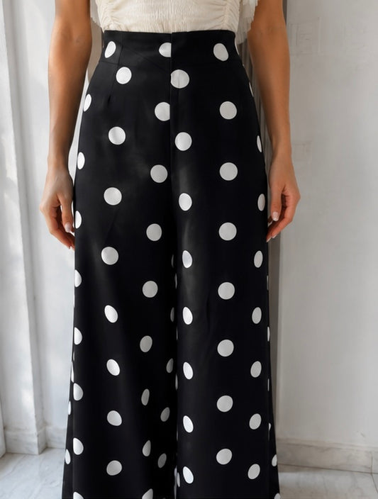 PANTALÓN POLKA DOT WIDE LEG