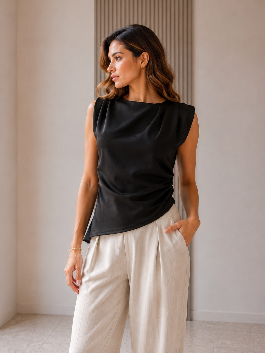 BLUSA ESTRUCTURADA NEGRA