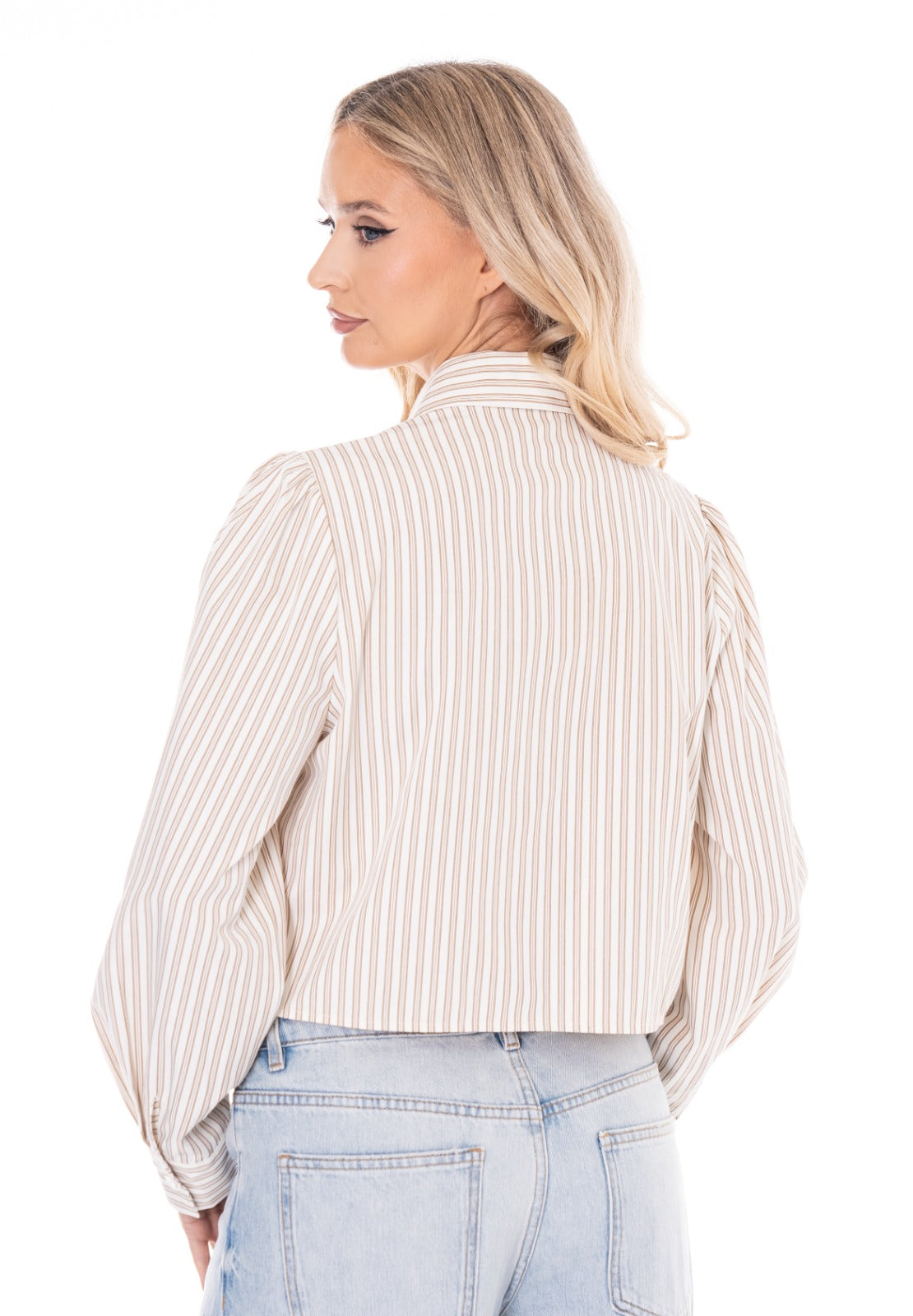 CAMISA EMBELLISHED STRIPES