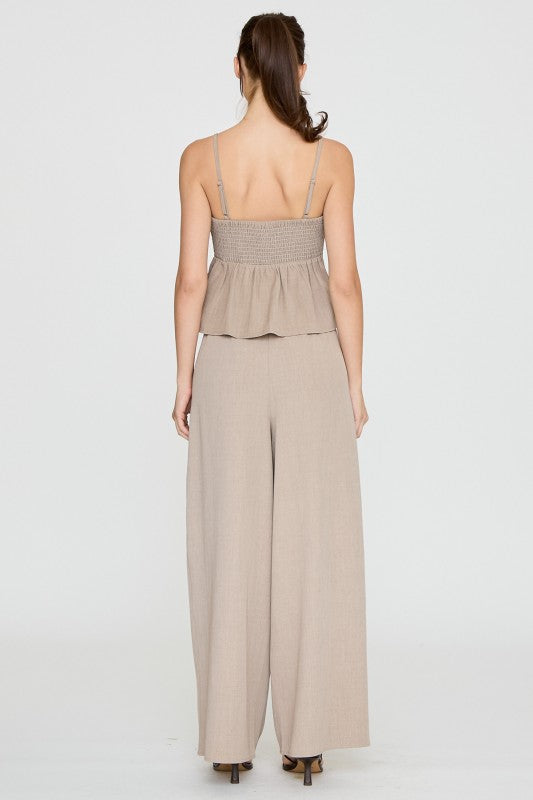 SET SAND PEPLUM