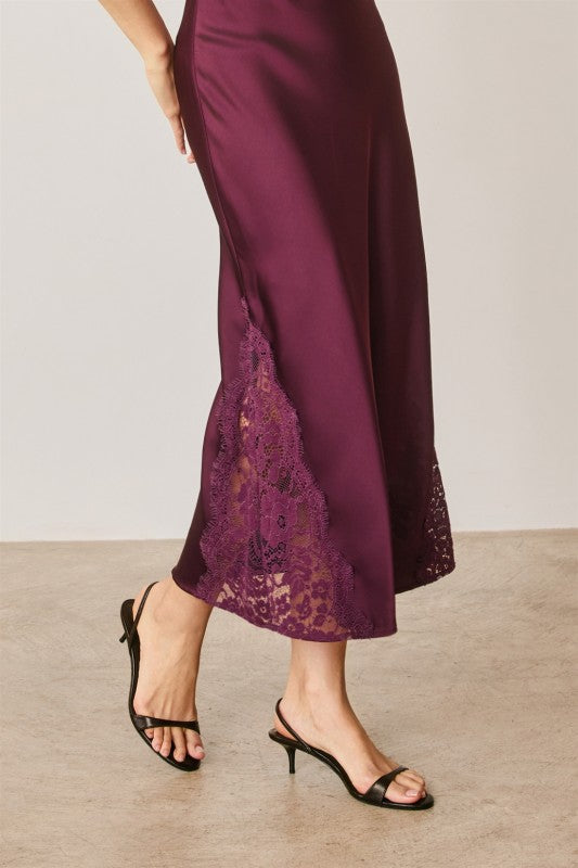 VESTIDO DE SEDA MORADO