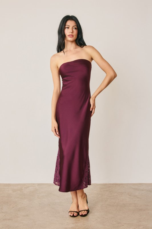 VESTIDO DE SEDA MORADO