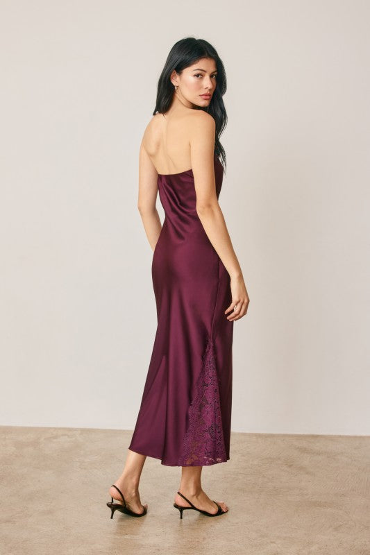 VESTIDO DE SEDA MORADO