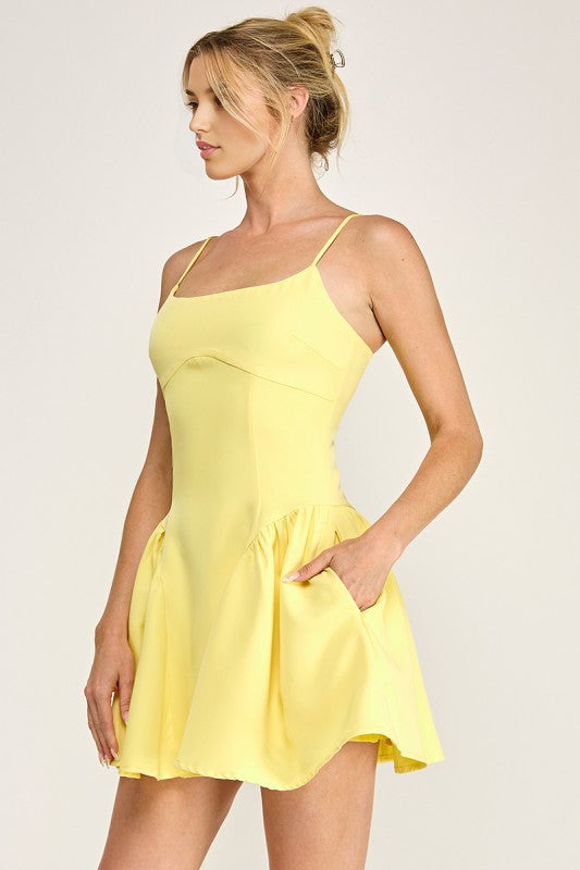 VESTIDO ROYAL AND YELLOW