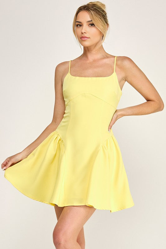 VESTIDO ROYAL AND YELLOW